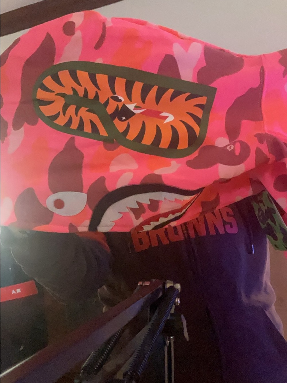 A Bathing Ape Pink Camo Hoddie with Tags and original bag